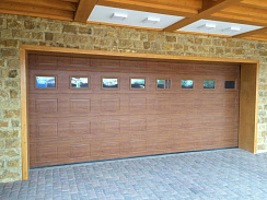 Секционные ворота в гараж Doorhan RSD02, панель филенка, 5900х2500